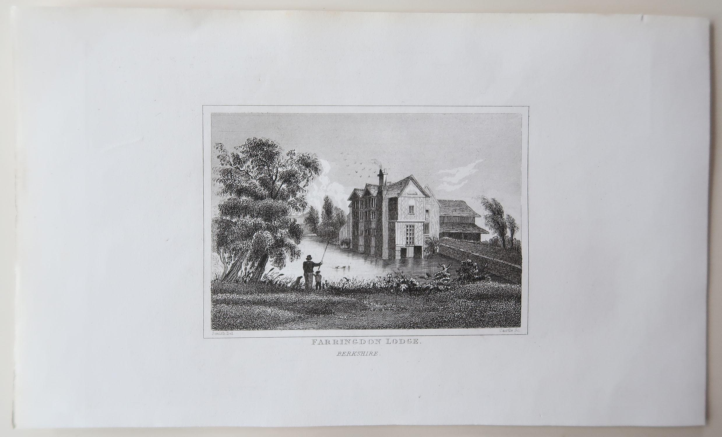 Set of 18 Antique Prints of English Country Cottages, circa 1840 2