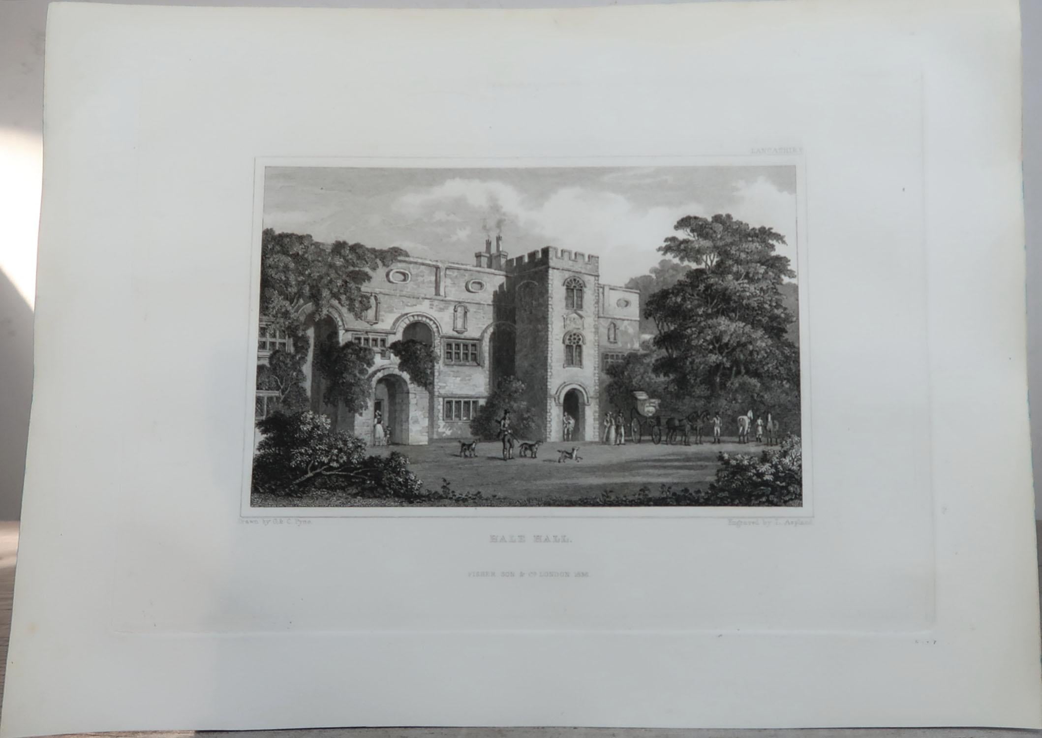 Set of 18 Antique Prints of English Country Houses and Gardens, circa 1830 4