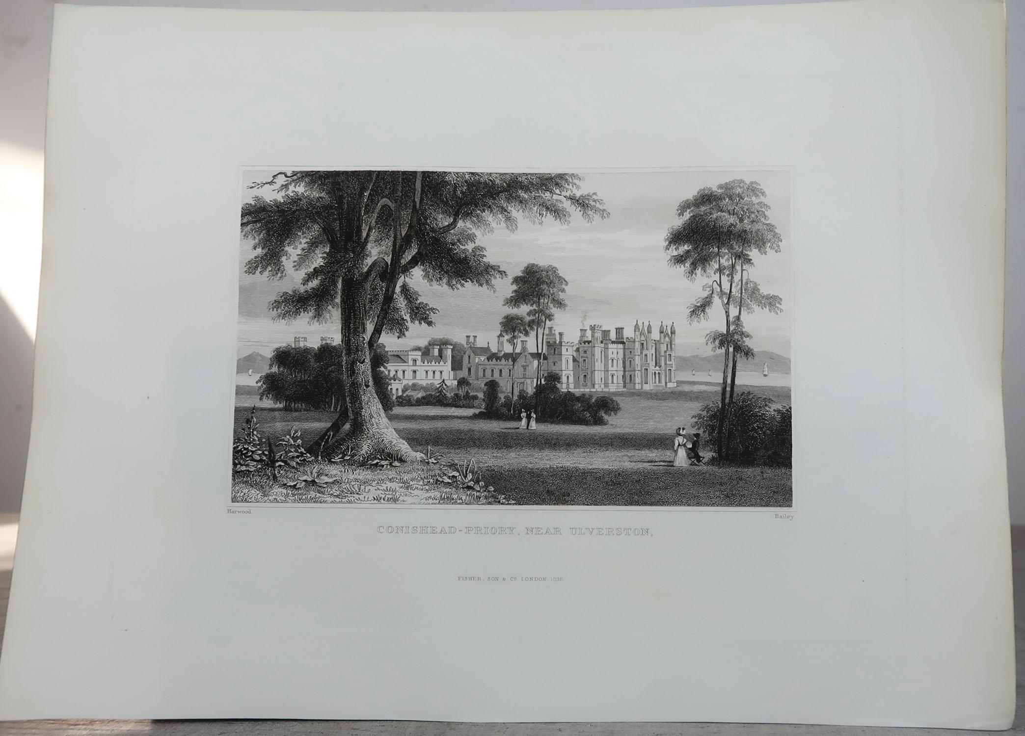 Set of 18 Antique Prints of English Country Houses and Gardens, circa 1830 7