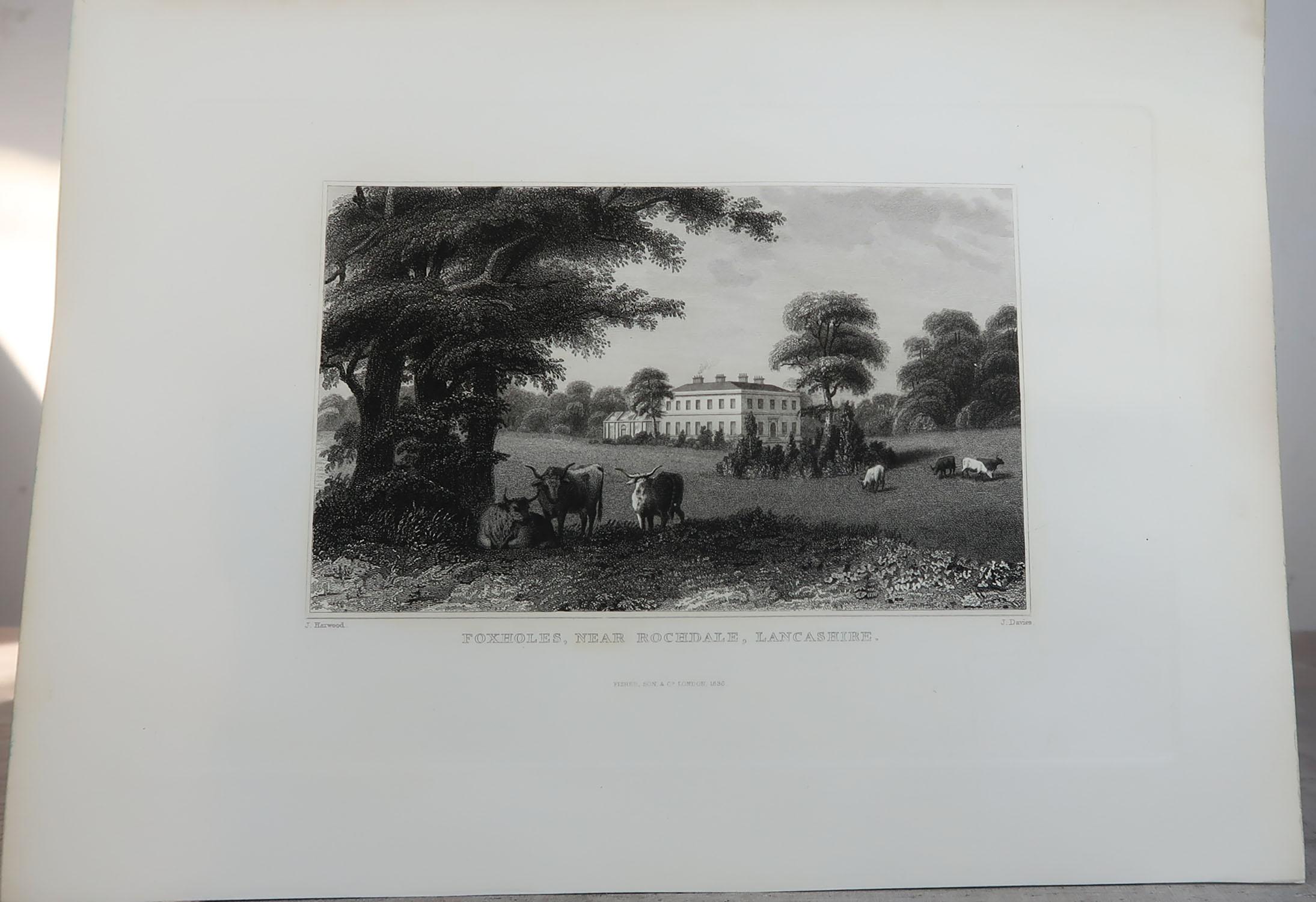 Set of 18 Antique Prints of English Country Houses and Gardens, circa 1830 9