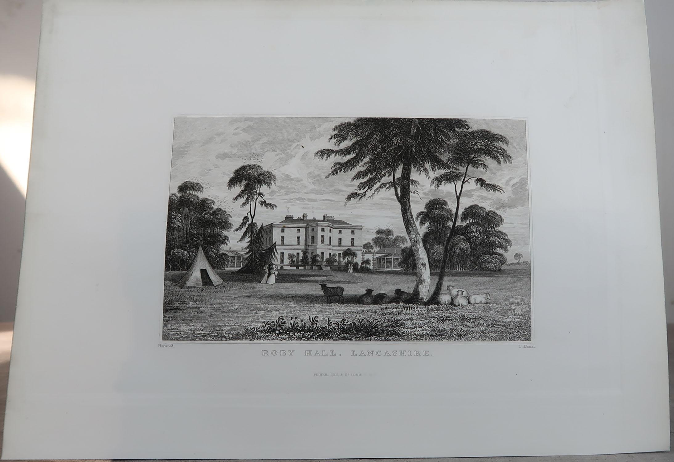 Set of 18 Antique Prints of English Country Houses and Gardens, circa 1830 10