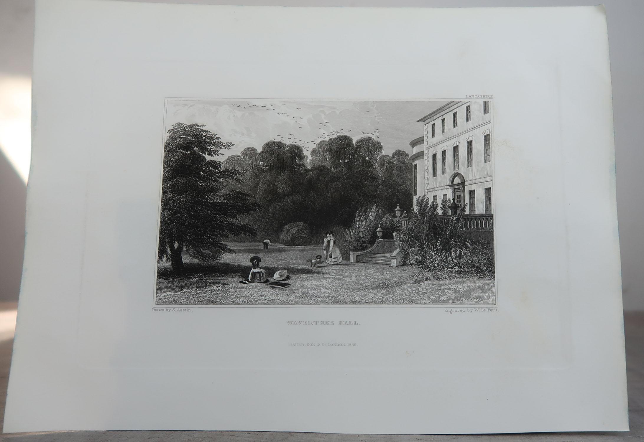 Set of 18 Antique Prints of English Country Houses and Gardens, circa 1830 11