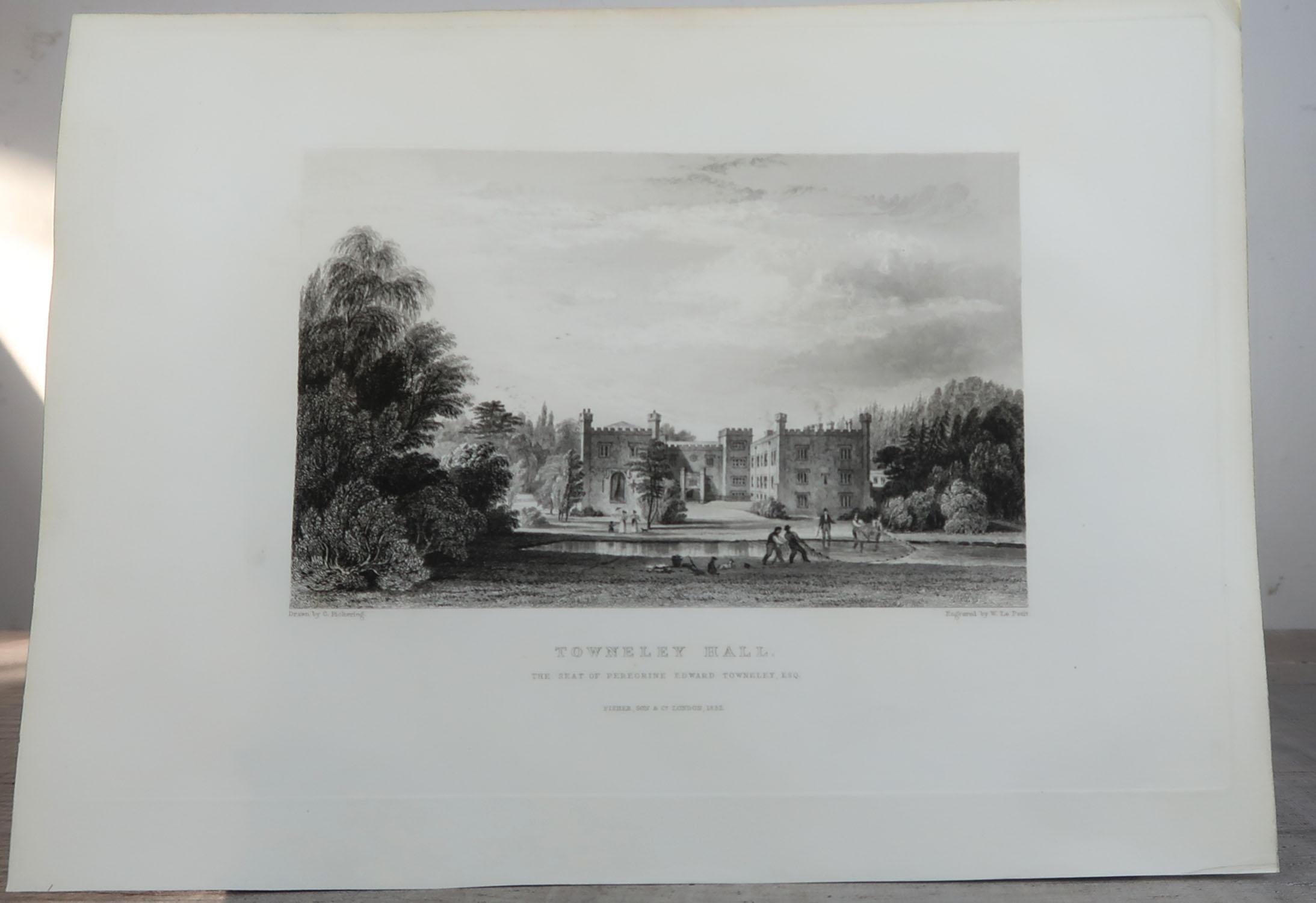 Set of 18 Antique Prints of English Country Houses and Gardens, circa 1830 1