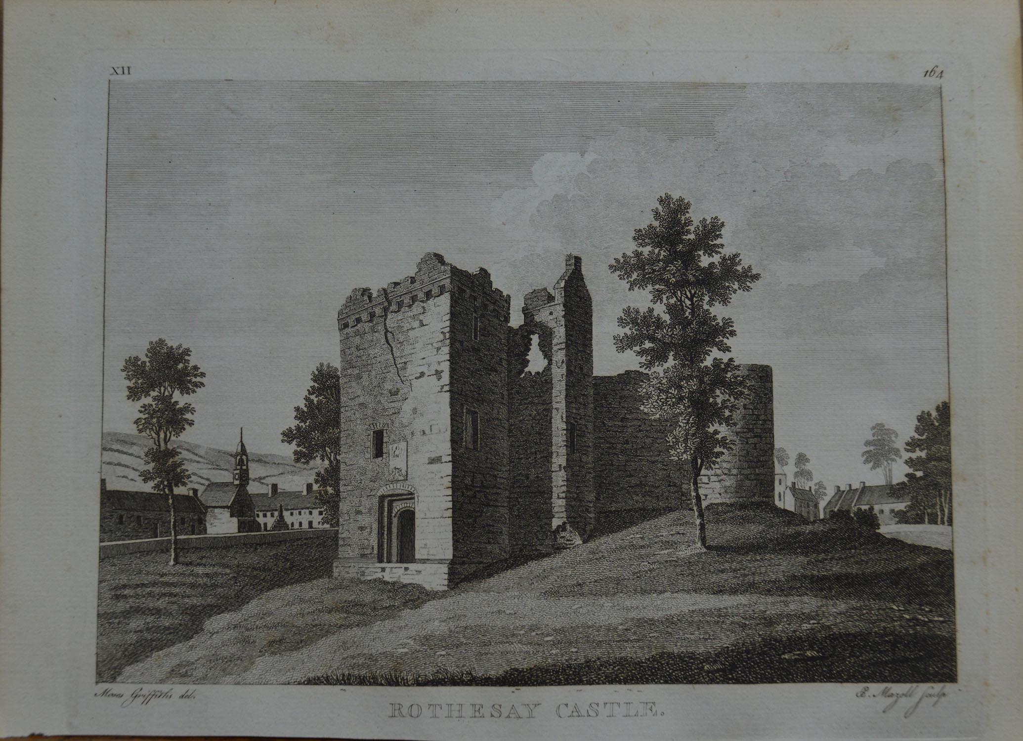 Set of 18 Antique Prints of Scottish Castles, circa 1770 2