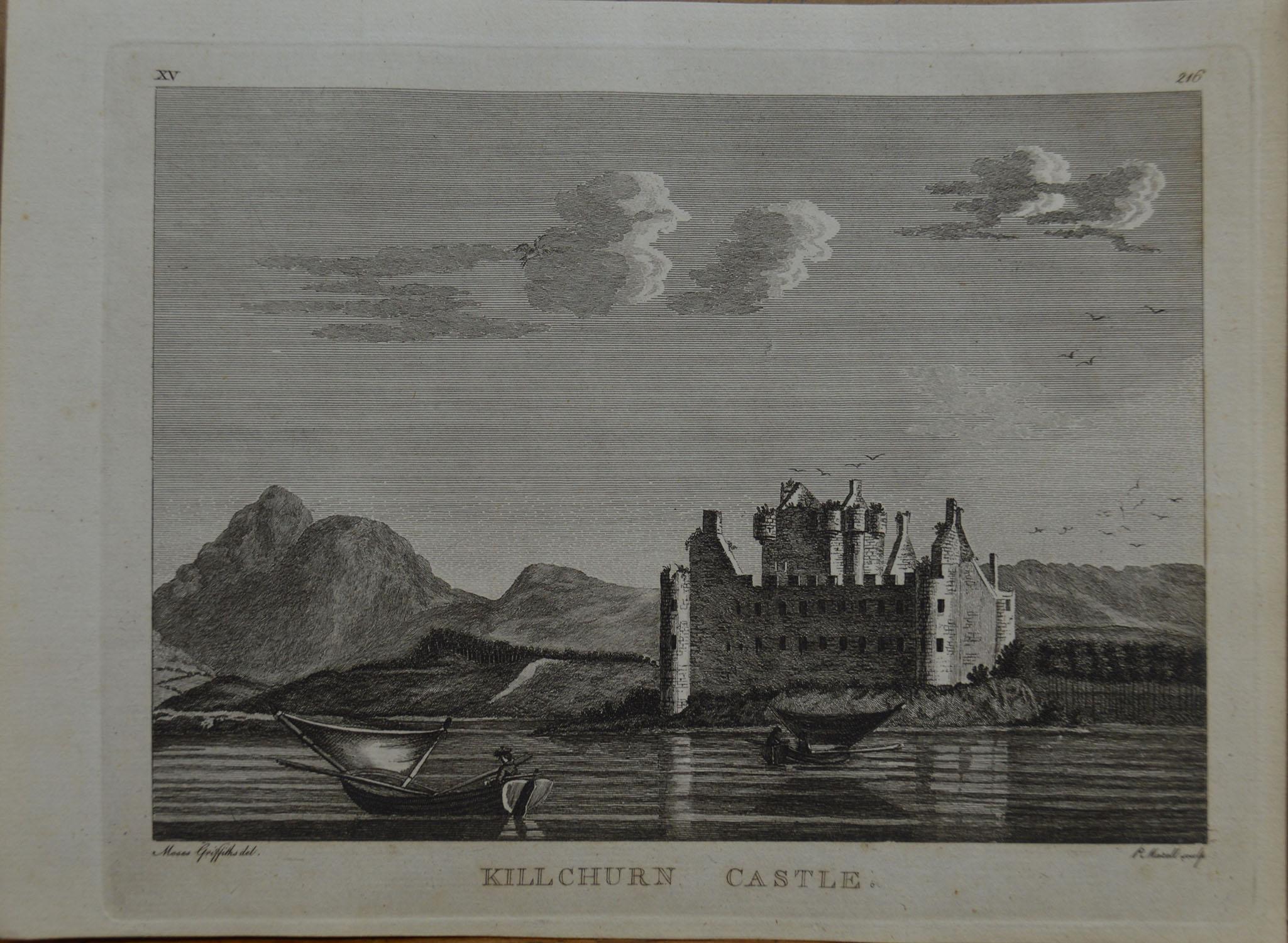 Set of 18 Antique Prints of Scottish Castles, circa 1770 1