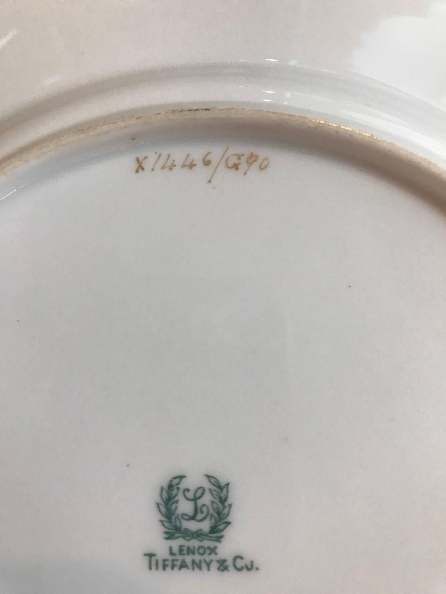 Set of 18 Antique Tiffany Hand Painted Accent Plates In Excellent Condition In Lambertville, NJ
