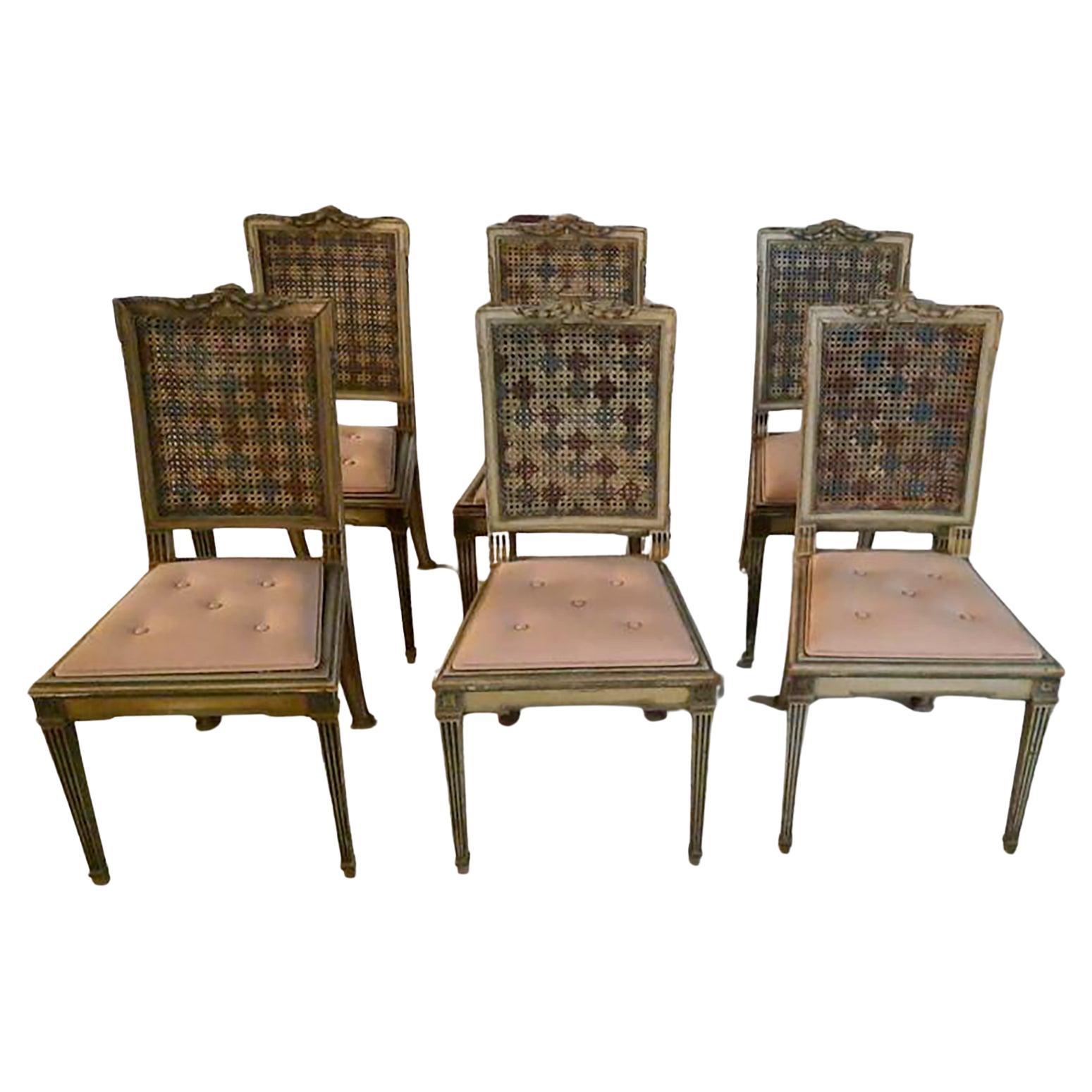 Set of 18 Belgian dining chairs For Sale
