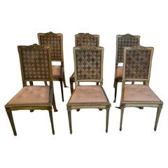 Antique Set of 18 Belgian dining chairs