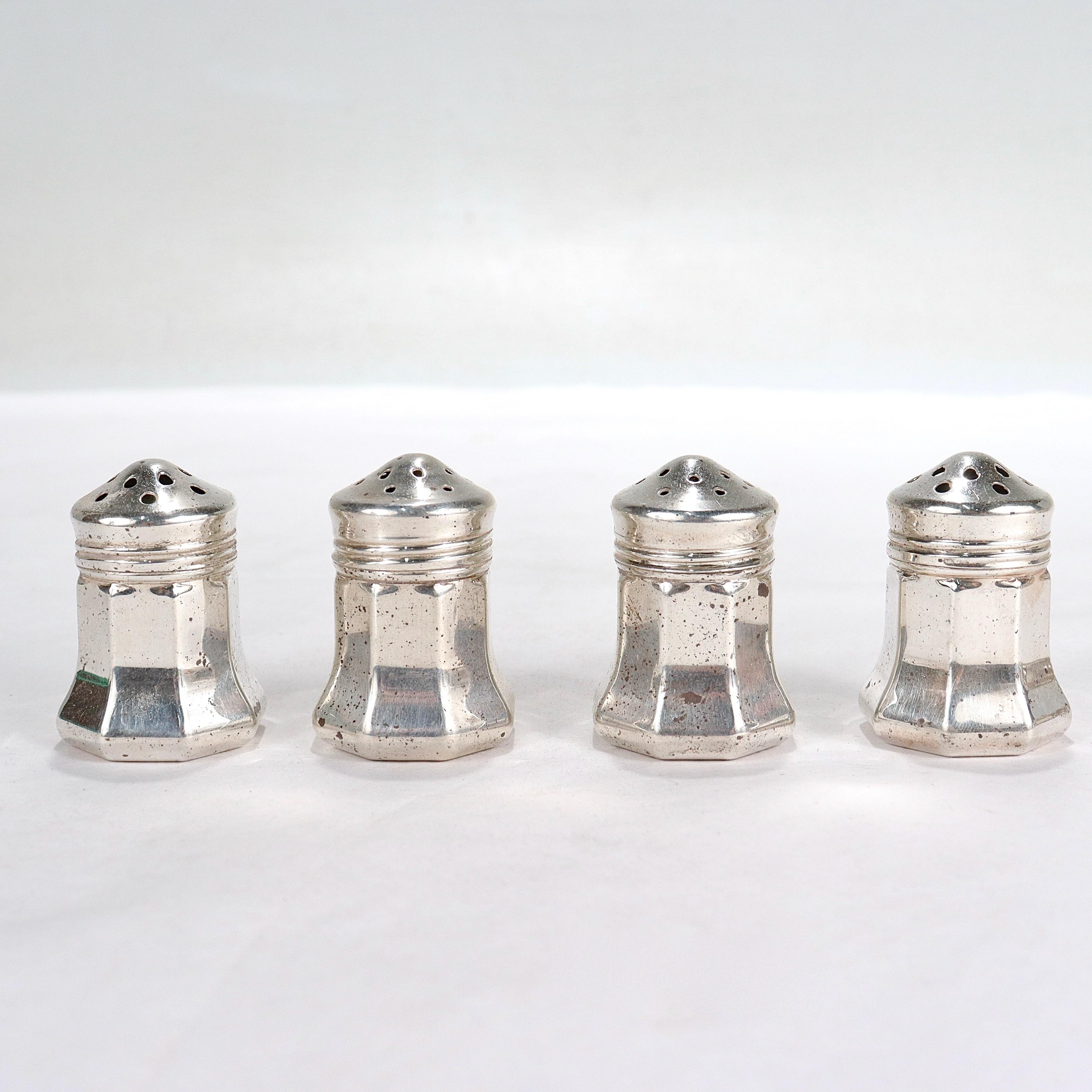Set of 18 Cartier Sterling Silver Individual Salt & Pepper Shakers For Sale 2