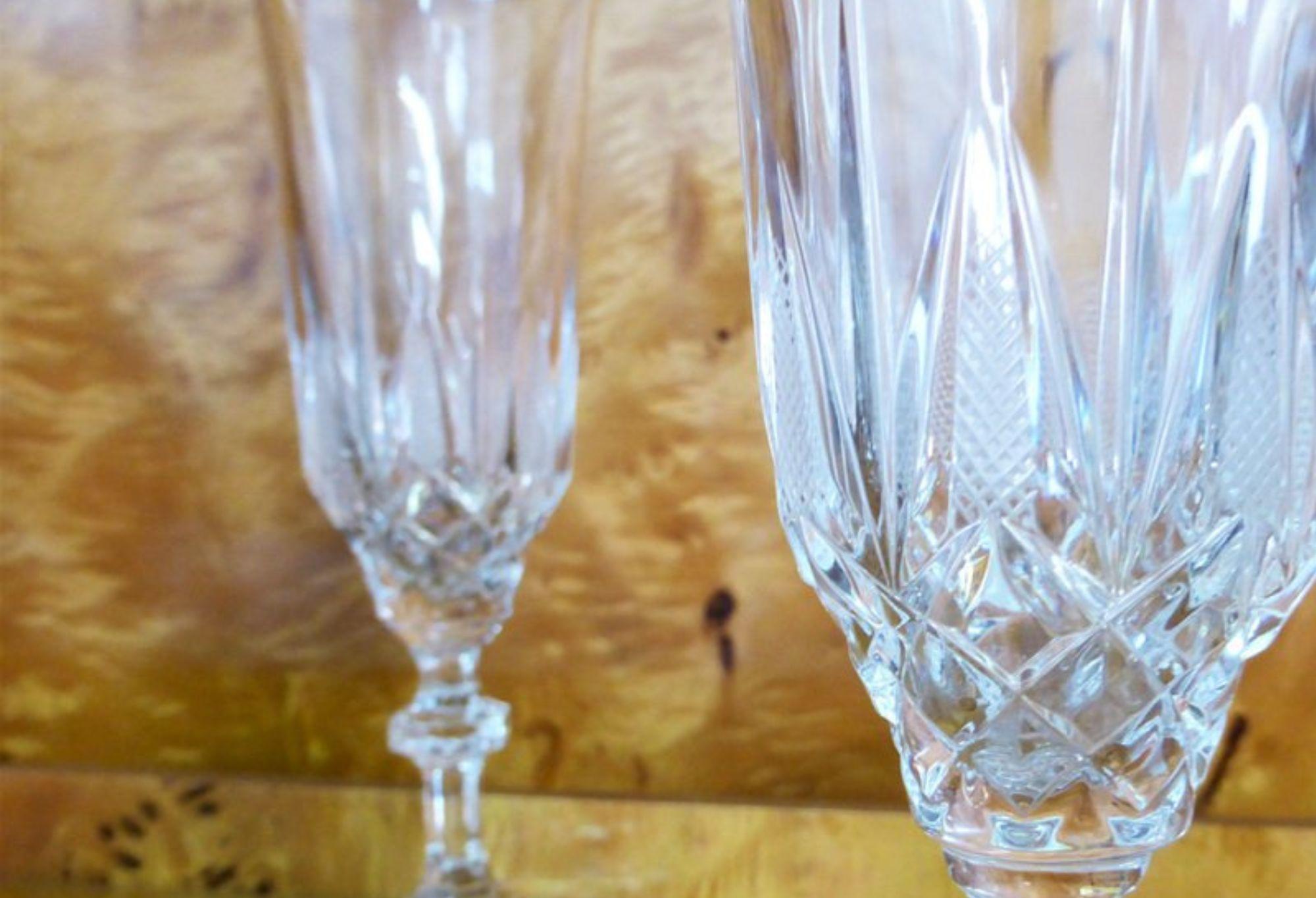 Set of 18 Crystal Glasses from the 1970s In Good Condition For Sale In Manzano, IT