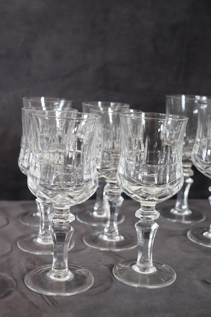 Lot de 18 verres en cristal avec décoration Classic Bon état - En vente à Casale Monferrato, IT