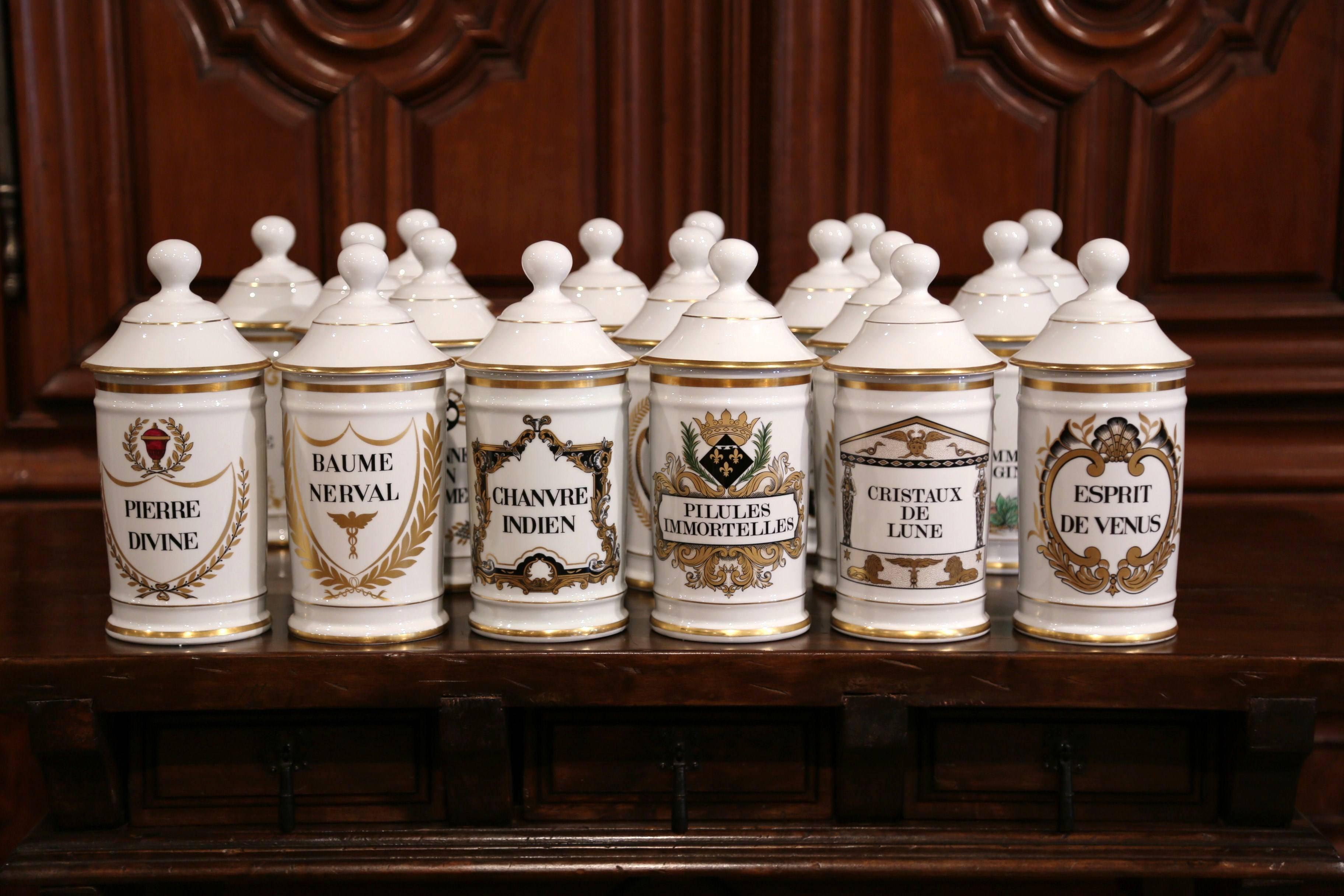 limoges apothecary jars