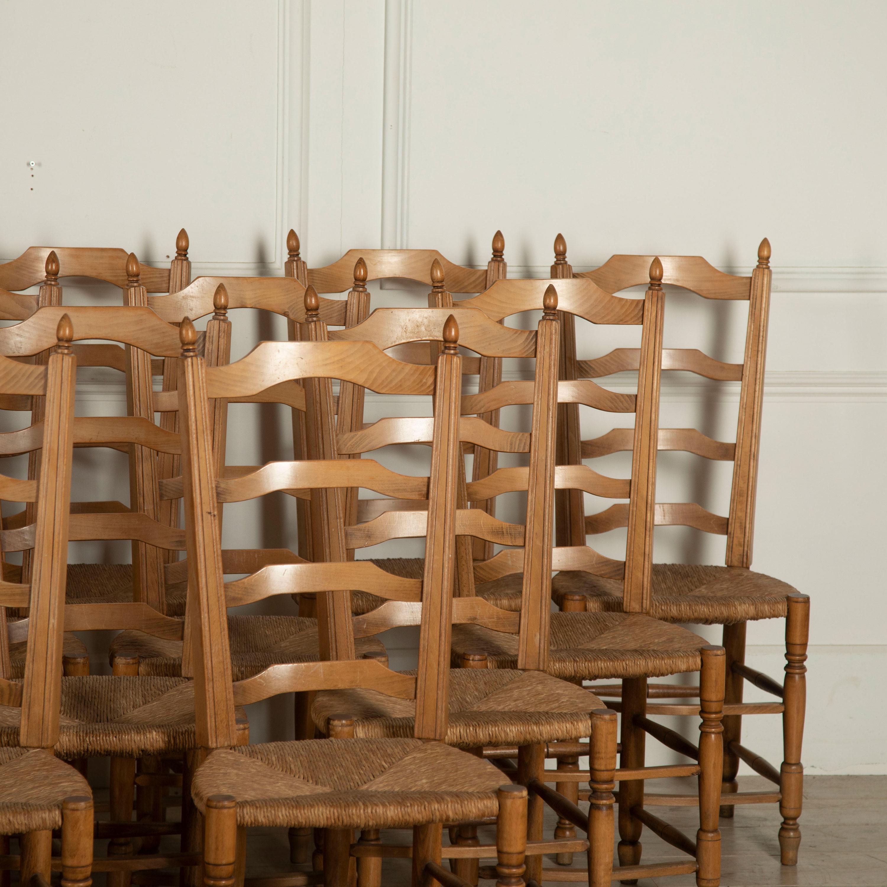 Set of 18 Fruitwood Dining Chairs In Good Condition In Gloucestershire, GB