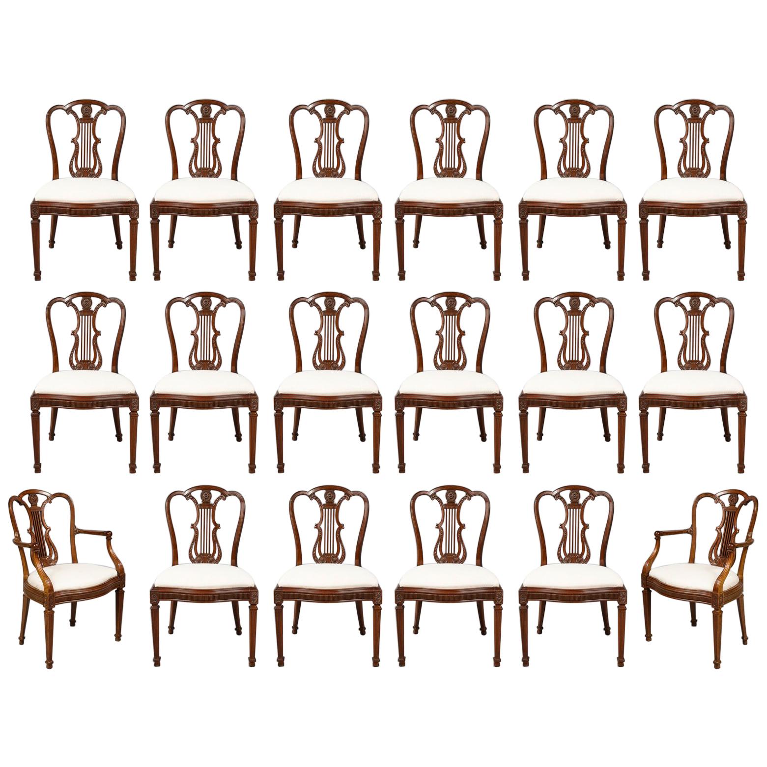 Set of 18 Georgian Style Dining Chairs
