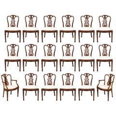 Antique Set of 18 Georgian Style Dining Chairs