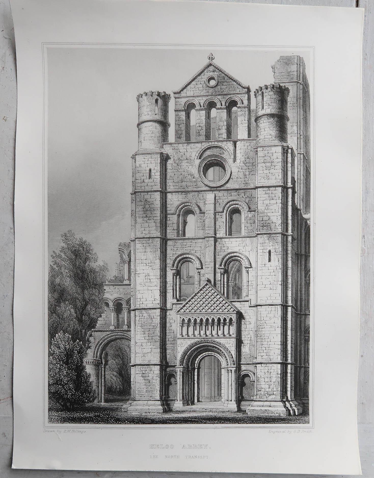 Set of 18 Gothic Architectural Prints After Robert William Billings, Dated, 1848 2