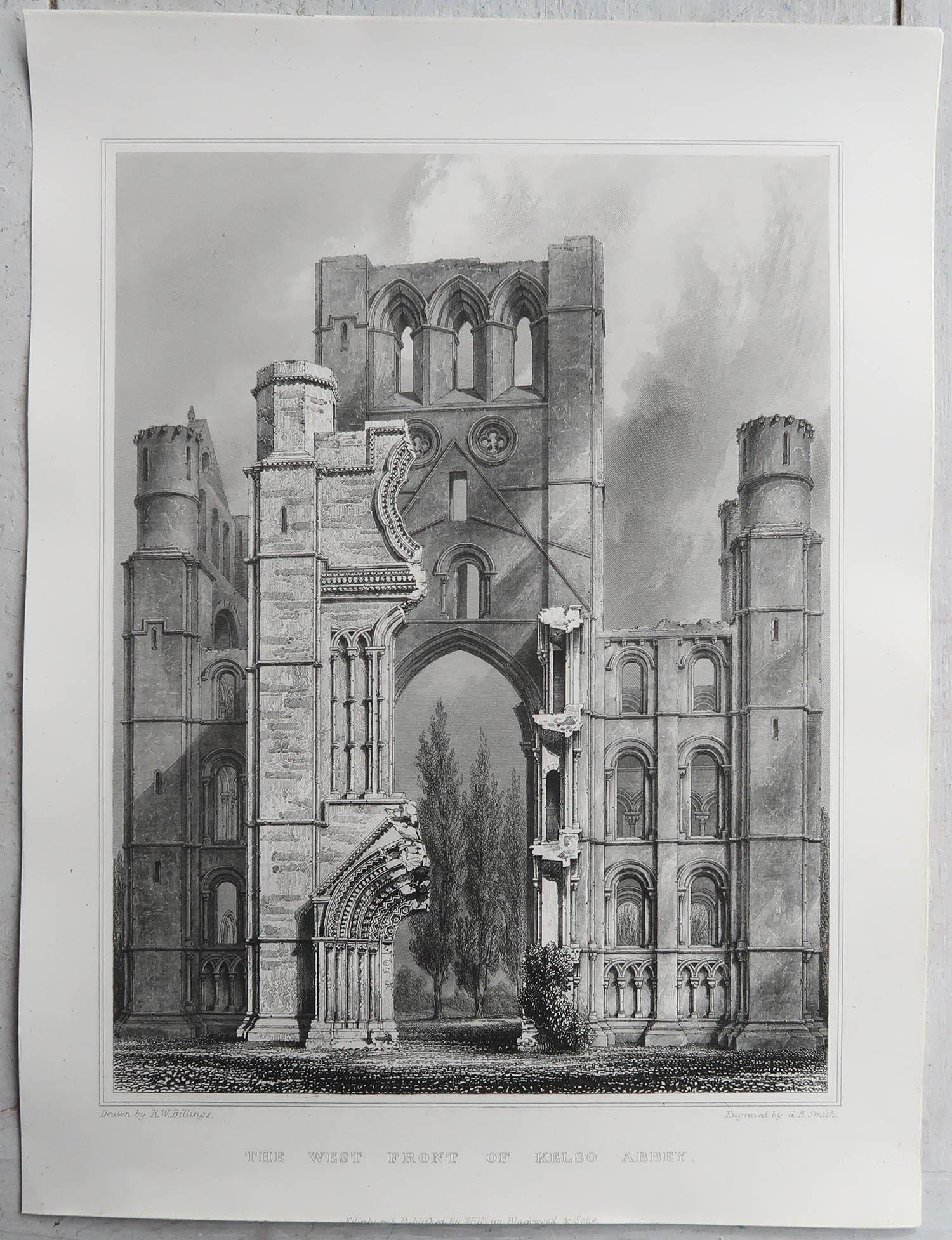 Set of 18 Gothic Architectural Prints After Robert William Billings, Dated, 1848 4