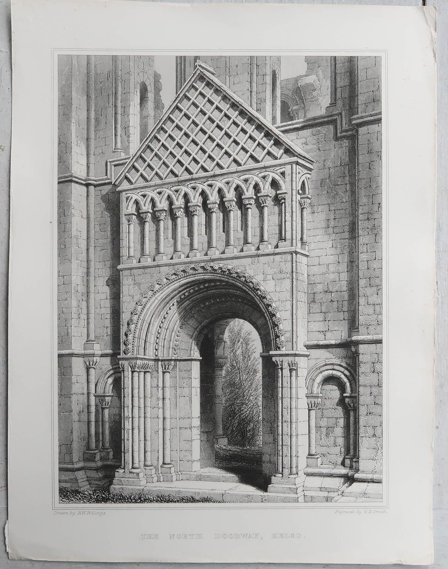 Set of 18 Gothic Architectural Prints After Robert William Billings, Dated, 1848 9