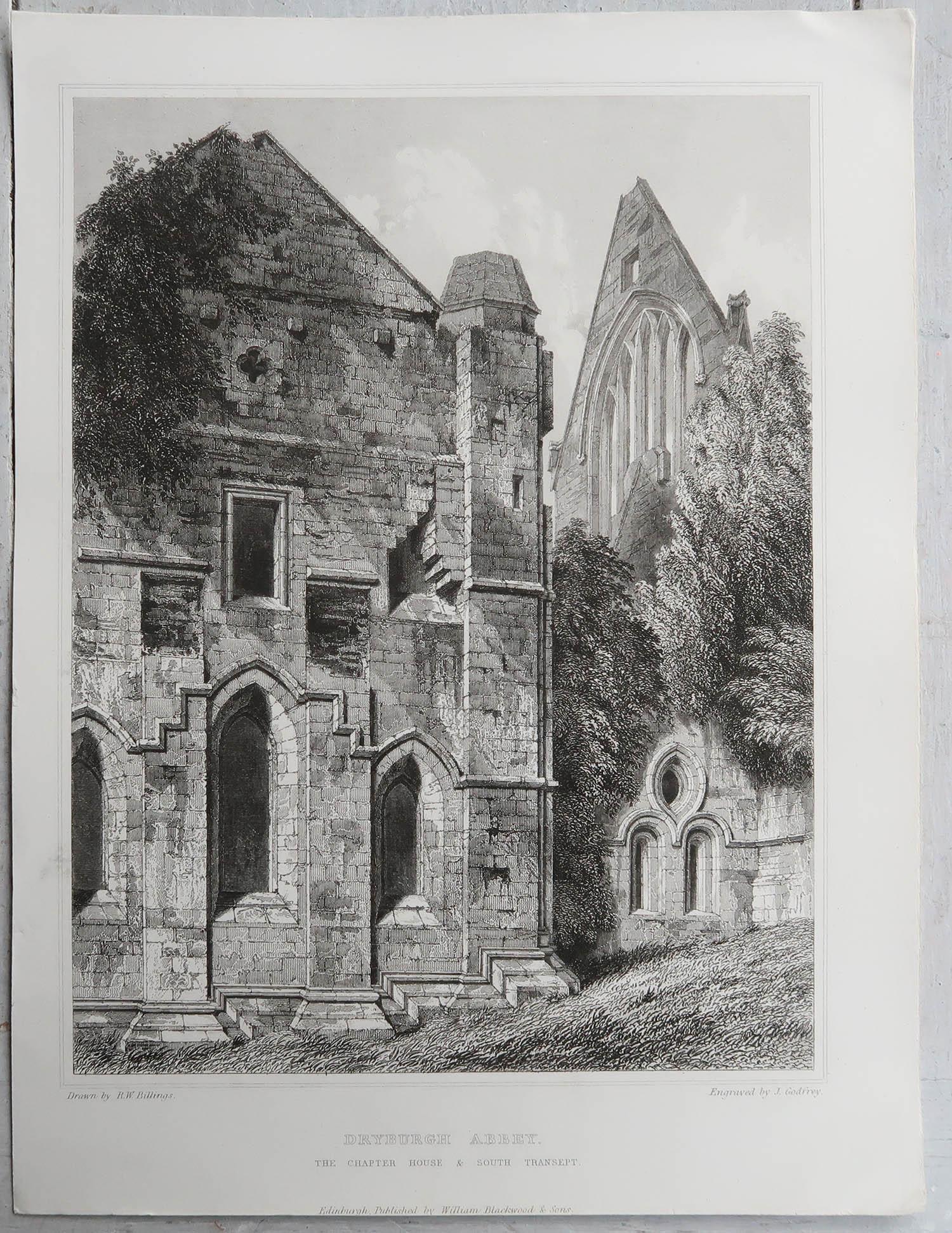 Set of 18 Gothic Architectural Prints After Robert William Billings, Dated, 1848 In Good Condition In St Annes, Lancashire