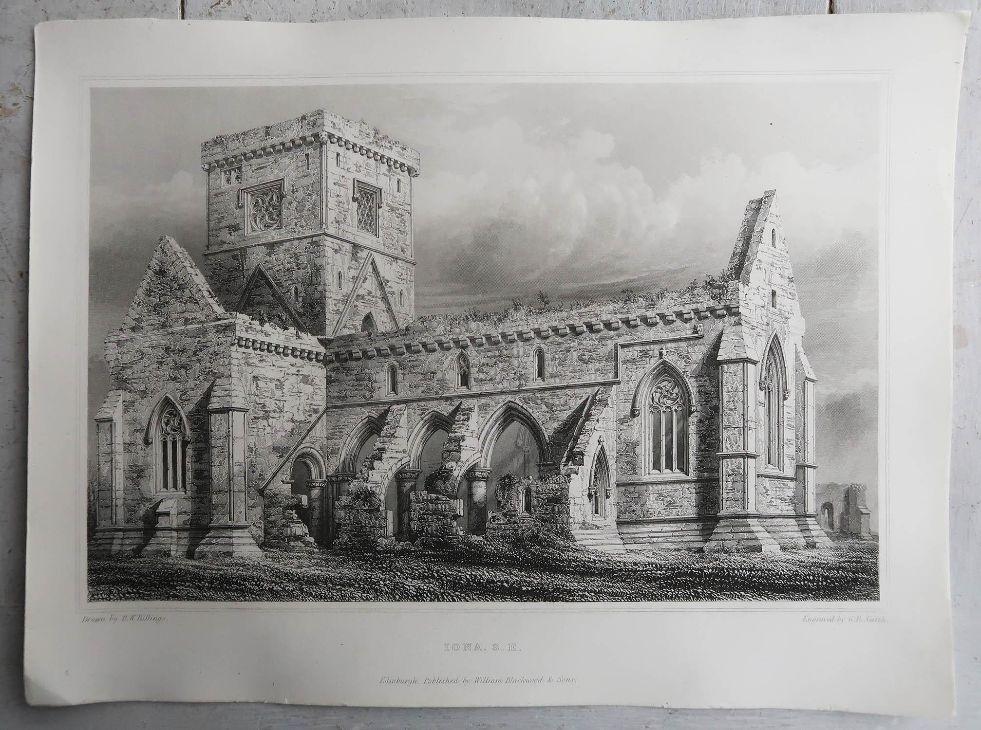 Glorious set of 18 prints of Gothic Architecture in Scotland

Steel engravings. After R.W. Billings

Published by William Blackwood & Sons, Edinburgh. Dated 1848

Unframed.







