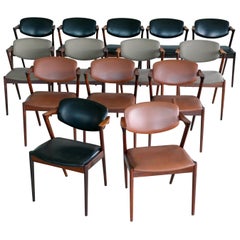 Set of 10 Kai Kristiansen Model 42 Rosewood Dining Chairs for Schou Andersen