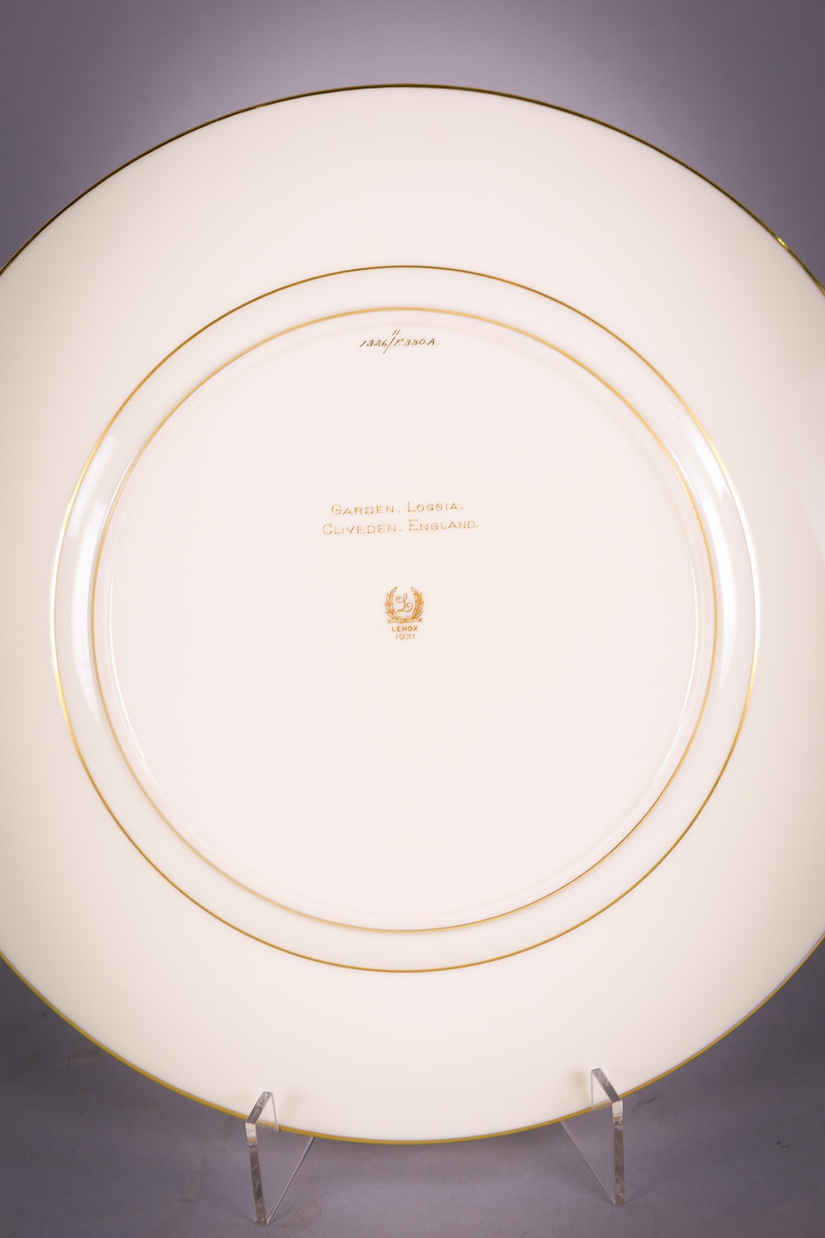 Set of 18 Lenox Topographical Plates, Signed W.M. Morley, circa 1930 For Sale 11