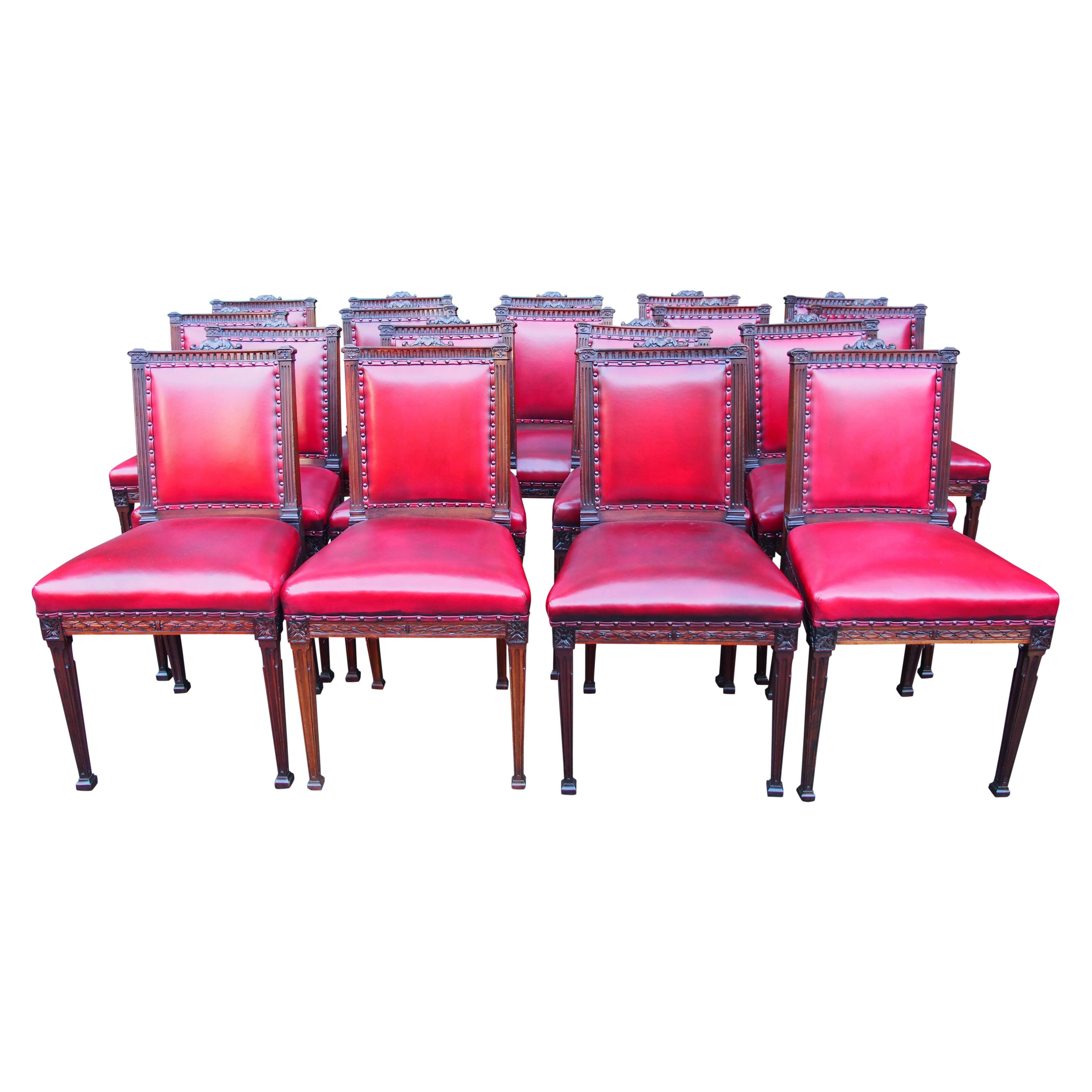 Set of 18 Mahogany Dining Chairs by Morison & Co, Edinburgh