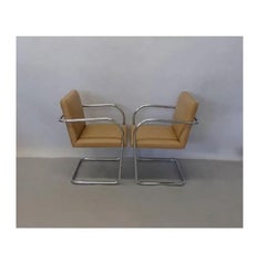 Set of 18 Mies Van Der Rohe Tubular Brno Chairs by Knoll