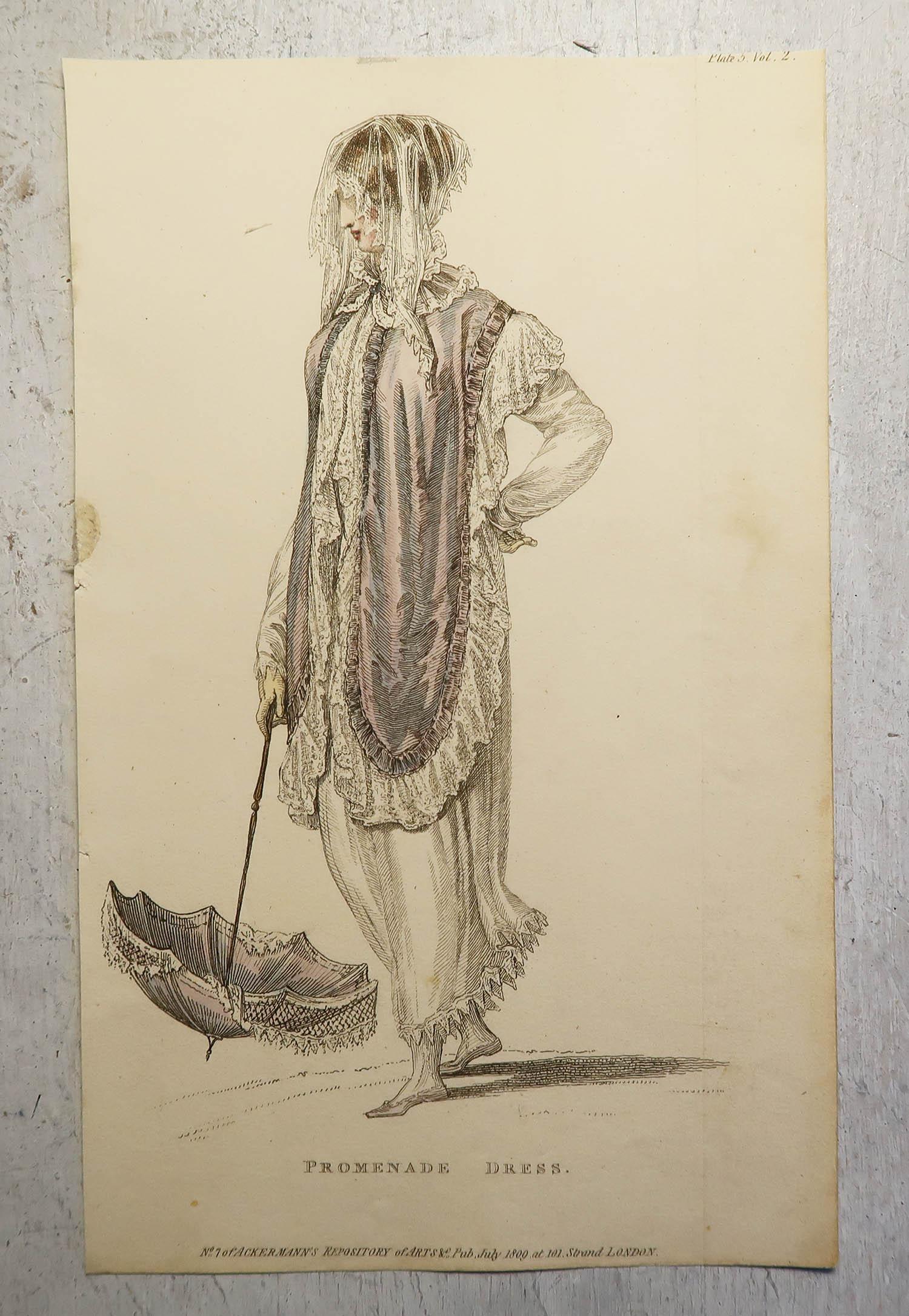 Set of 18 Original Antique Fashion Prints, Dated 1809 - 1823 For Sale 2