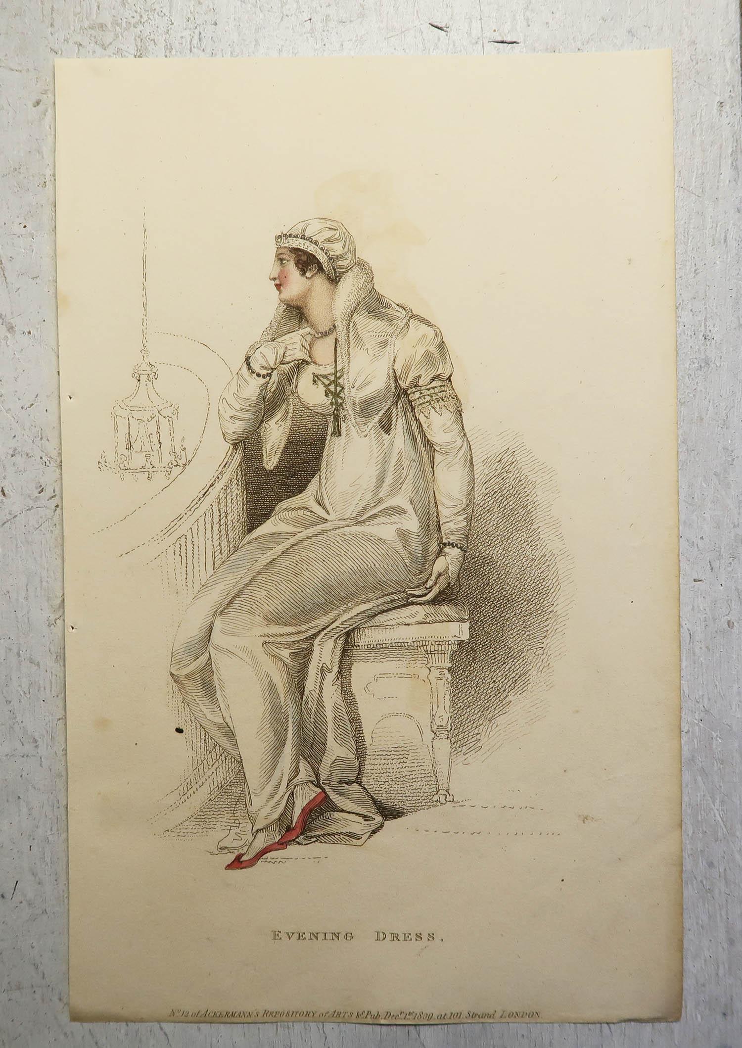 Set of 18 Original Antique Fashion Prints, Dated 1809 - 1823 For Sale 3