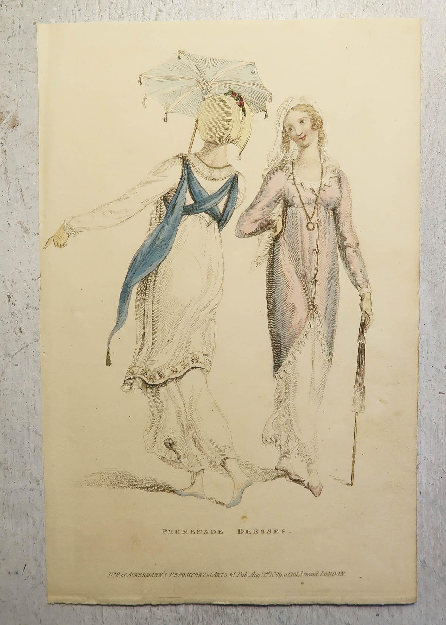 Other Set of 18 Original Antique Fashion Prints, Dated 1809 - 1823 For Sale