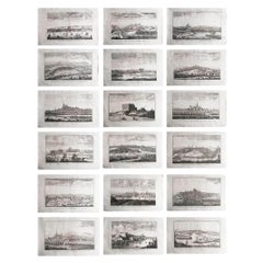 Set of 18 Original Antique Prints of English Cities. C.1780