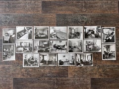Set of 18 Original Photos of Interior, scandinavian furniture - Sweden - 1950s