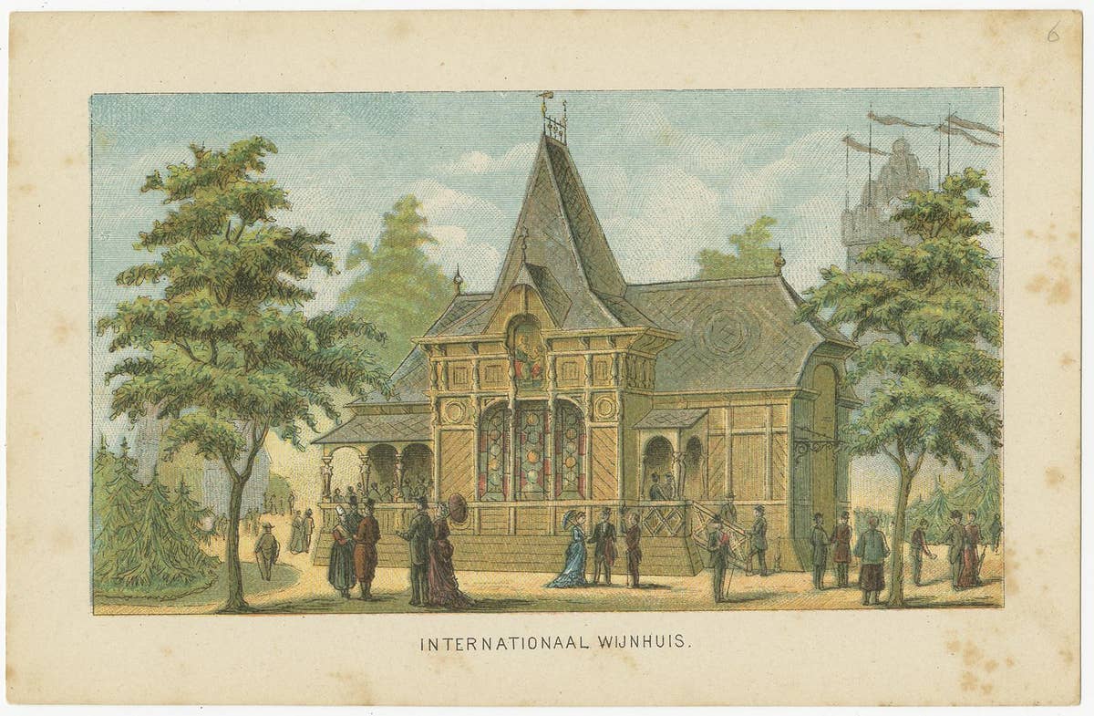 Set of 18 Prints with Views of Amsterdam and Dutch Colonies, 1883
