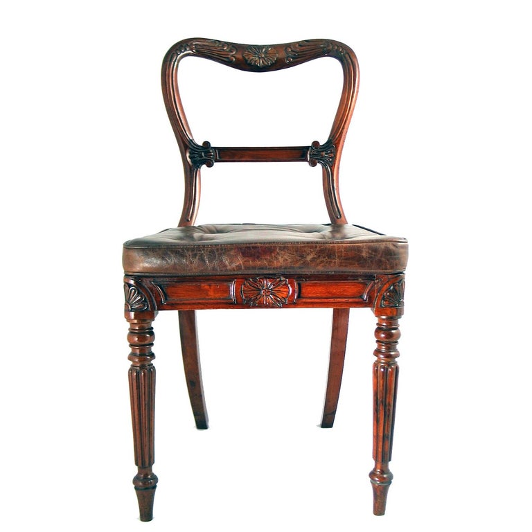 Set of 18 Red Walnut Dining Chairs Attributed to Gillows ...