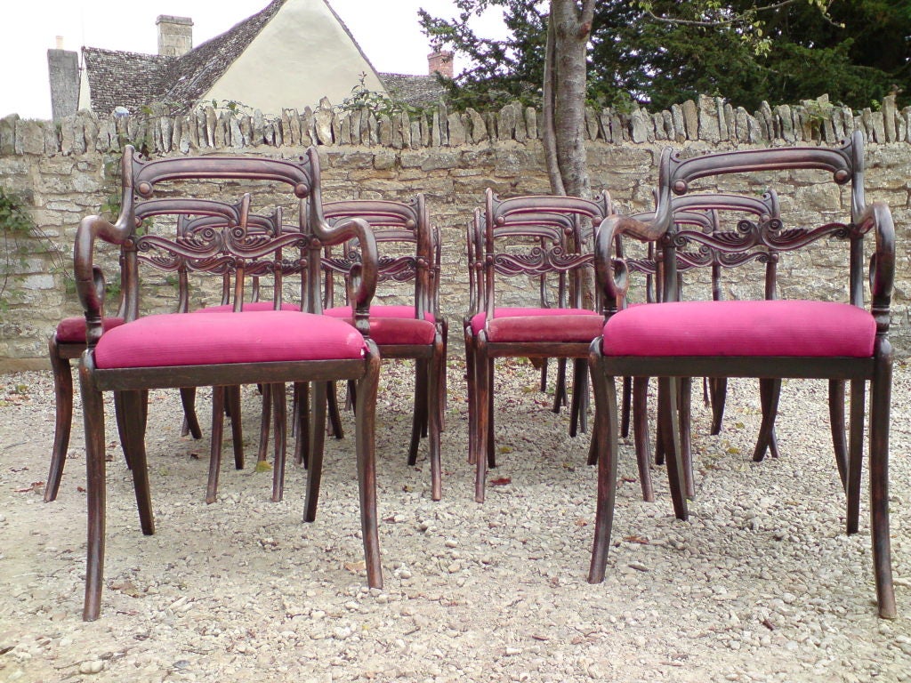 Set of 18 Regency Dining Chairs In Good Condition For Sale In Gloucestershire, GB