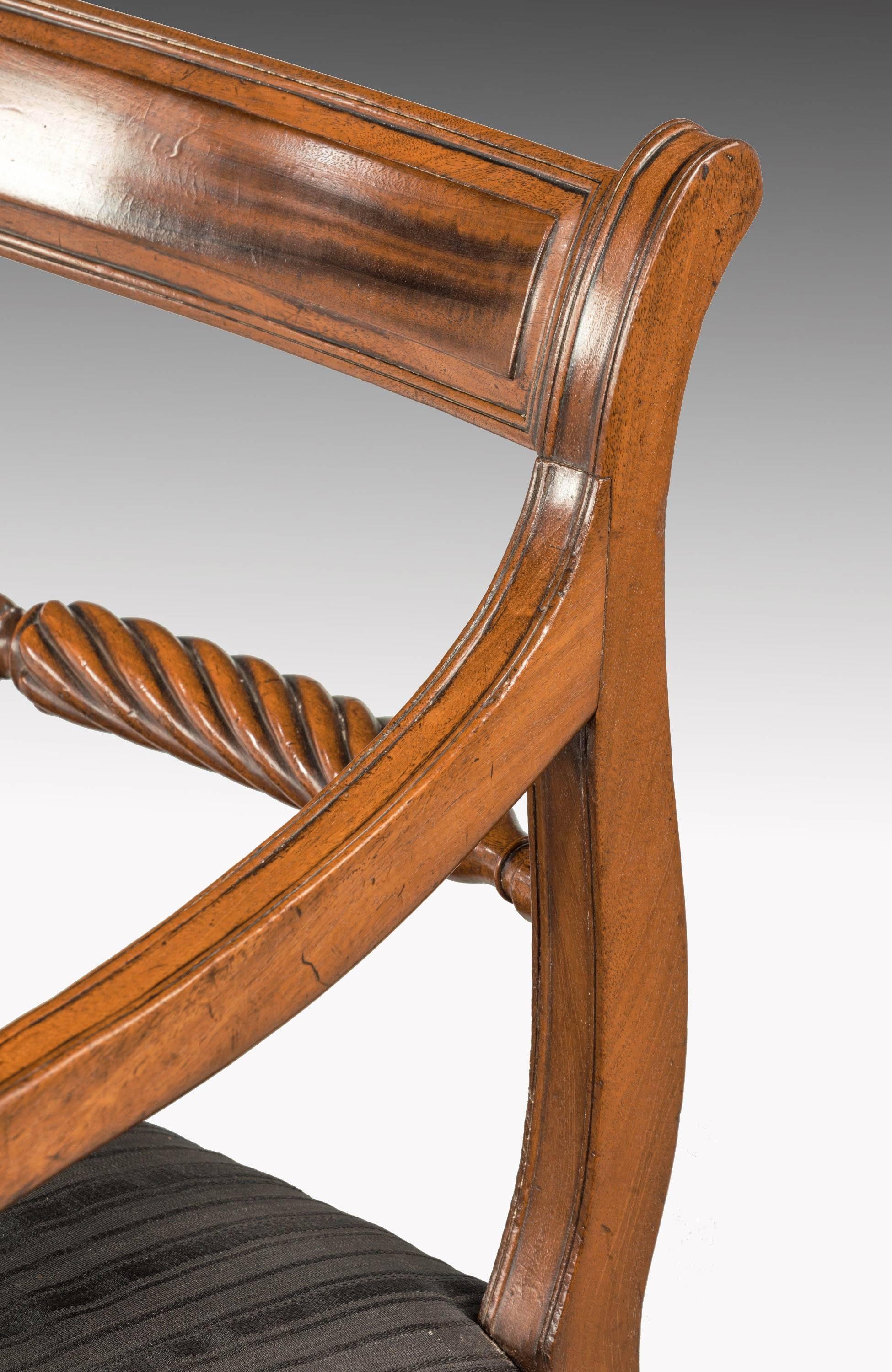 19th Century Set of 18 Regency Period Mahogany Framed Chairs
