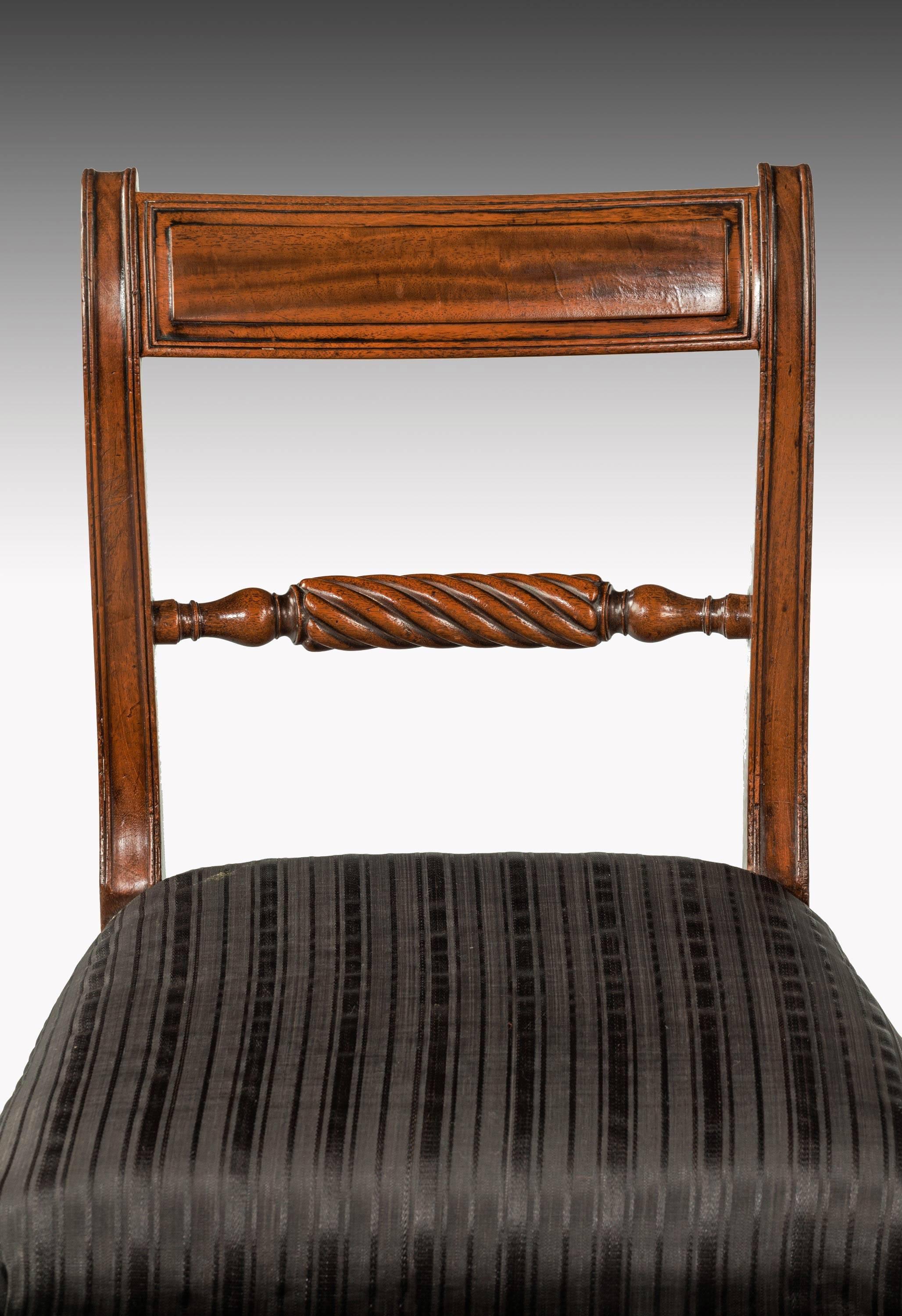 Set of 18 Regency Period Mahogany Framed Chairs 3