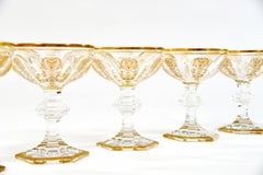 Set of 18 Signed Baccarat Empire Hand Blown Crystal Champagne/Martini Coupes
