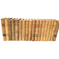 Set of 18 Swedish Leather-Bound Library Books from 1928