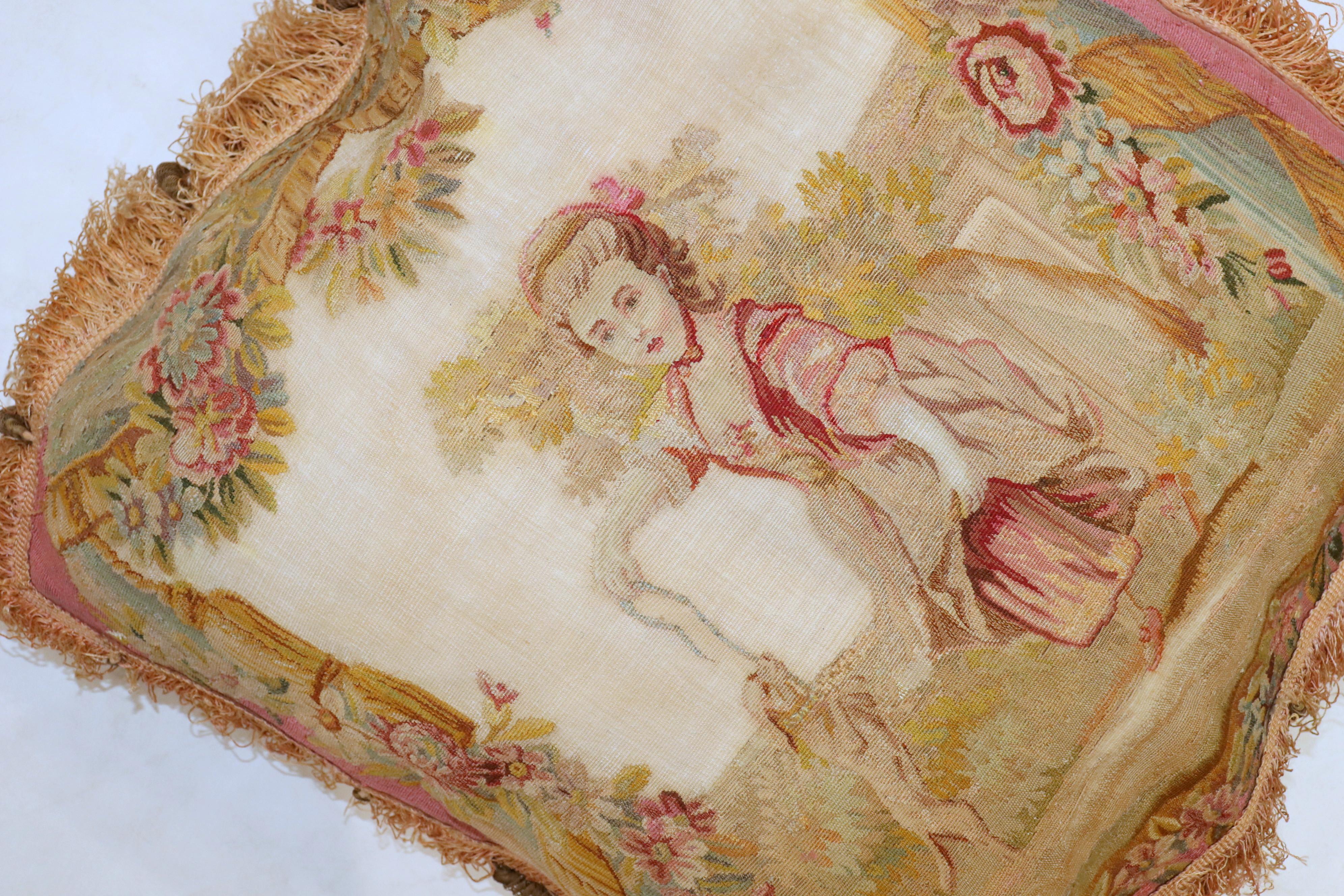 Set of 18th Century Aubusson Tapestry Pillows 2