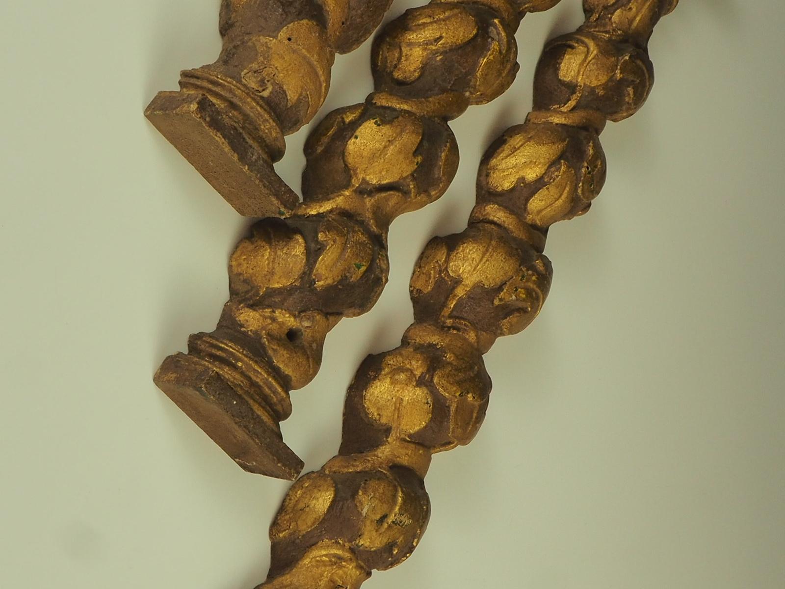 Set Solomonischer geschnitzter vergoldeter Holzsäulen im Barockstil des 18. Jahrhunderts im Angebot 5