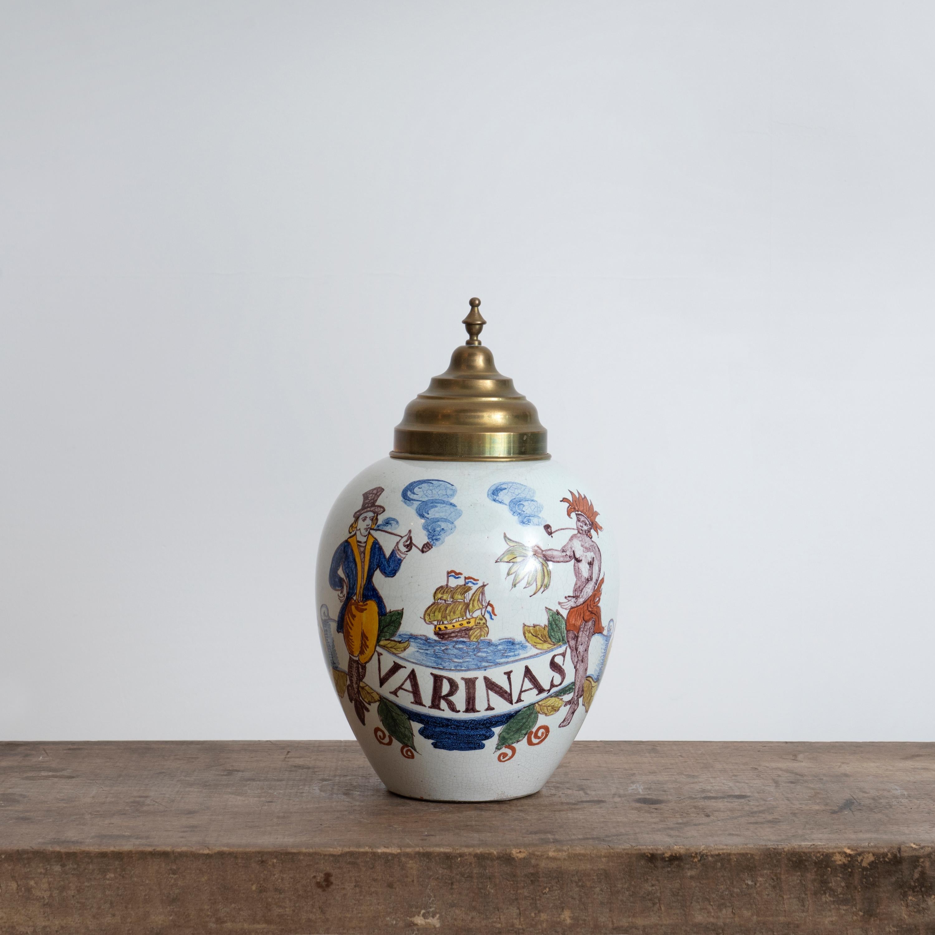 Olandese Set di vasi da tabacco in ceramica olandese del XVIII secolo in vendita