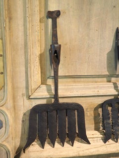 Set of 18th Century Dutch Forged Iron Eel Catchers