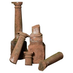 Antique Set of 18th Century Neoclassical Style Stone Column Fragments