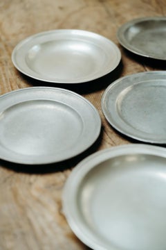 set of 18th century pewter plates/bowls