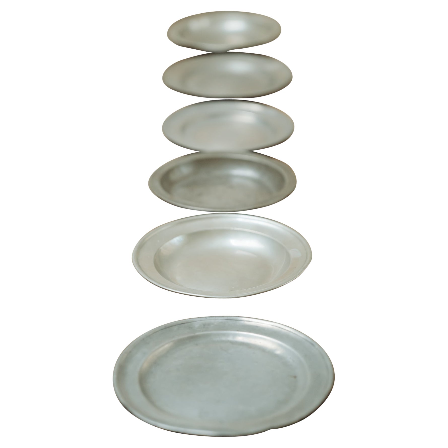 set of 18th century pewter plates/bowls
