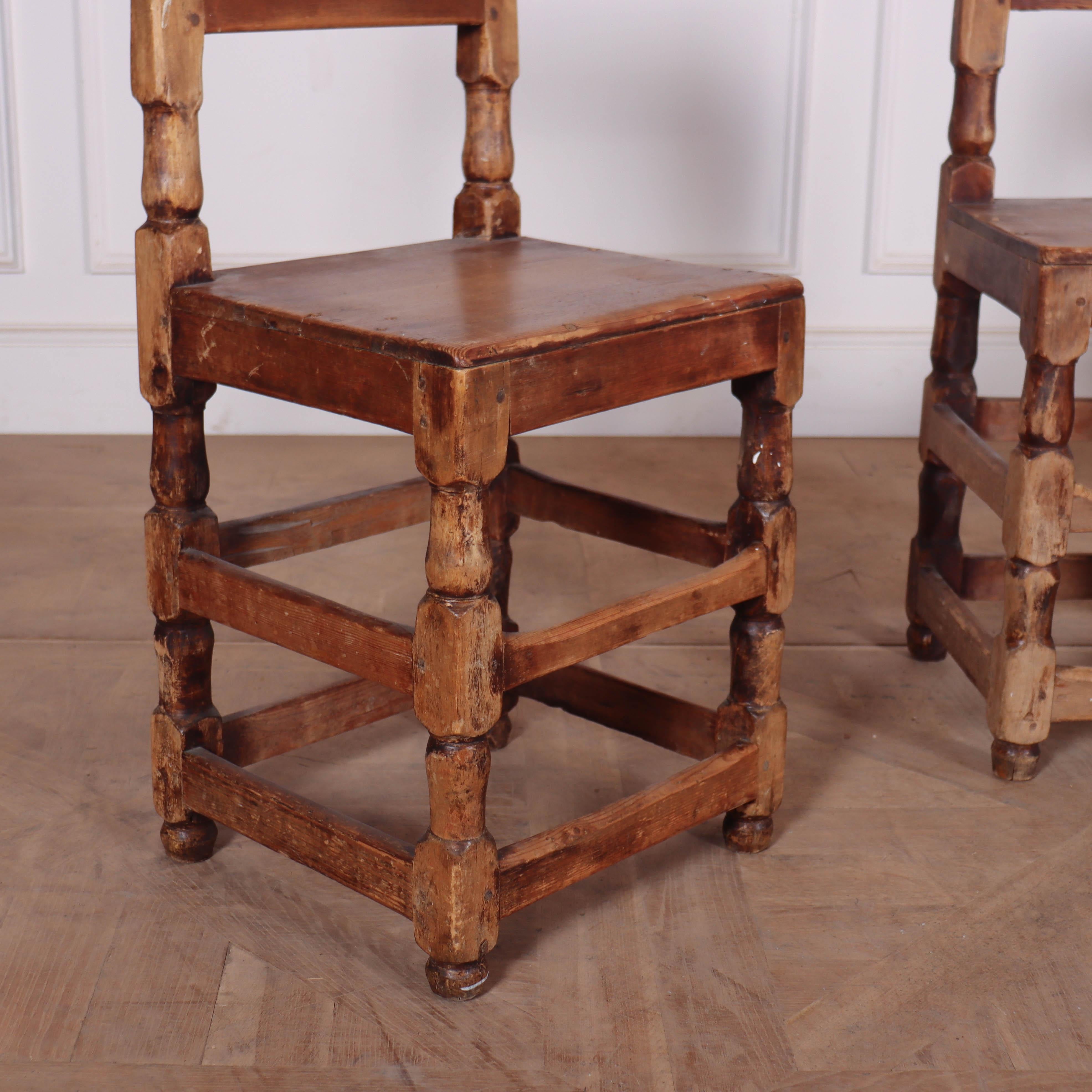 Pine Set of 18th Century Swedish Chairs For Sale