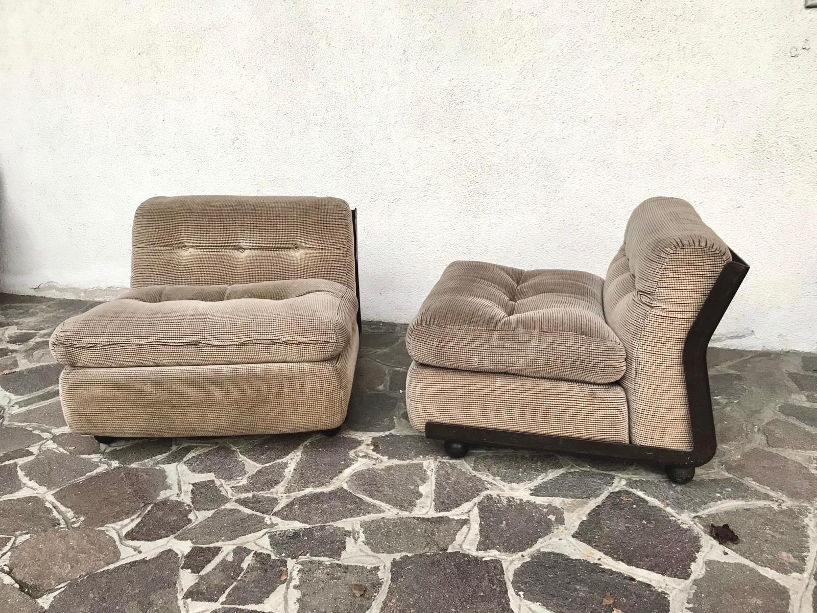 Mid-Century Modern Set of 19 Amanta Lounge Chairs Designer Mario Bellini for B&B, Italia For Sale