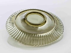 Vintage Set of 19 Art Glass Plates, Green, Italian Design, 1970s